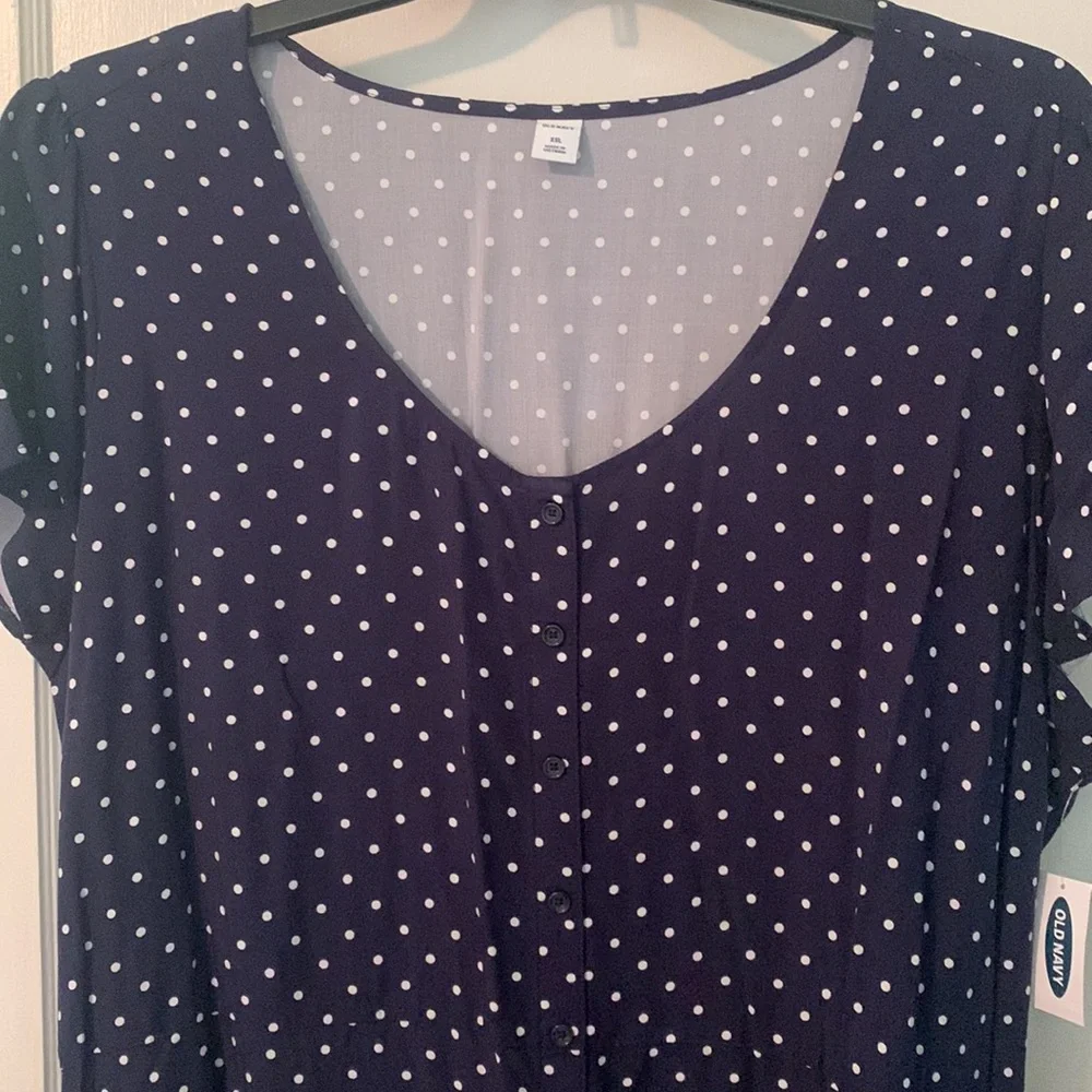 Old Navy button front midi dress - Picture 2 of 8